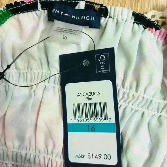 Tommy Hilfiger Women's Isla Floral Smocked Midi Dress size 16 - Picture 13 of 16